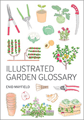 Cover of 'Illustrated Garden Glossary', featuring illustrations of various