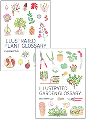 Covers of 'Illustrated Plant Glossary' and 'Illustrated Garden Glossary',